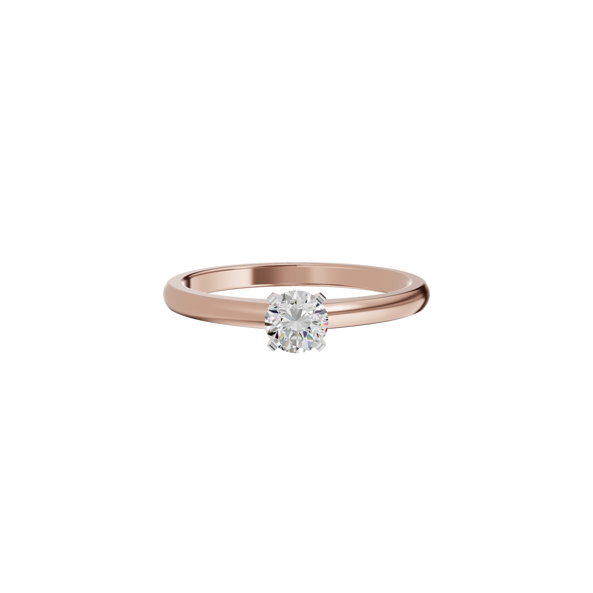 Infinite Classic Round Diamond Ring 18 KT / Rose Gold / 18