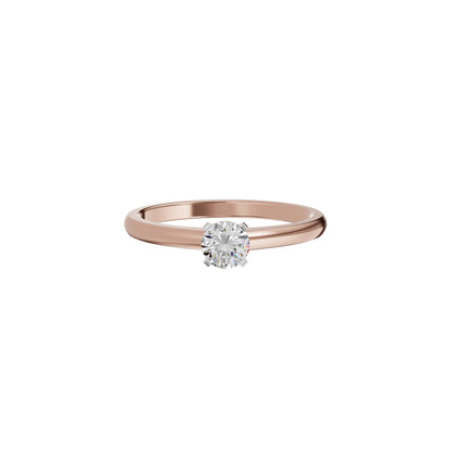 Infinite Classic Round Diamond Ring 18 KT / Rose Gold / 18