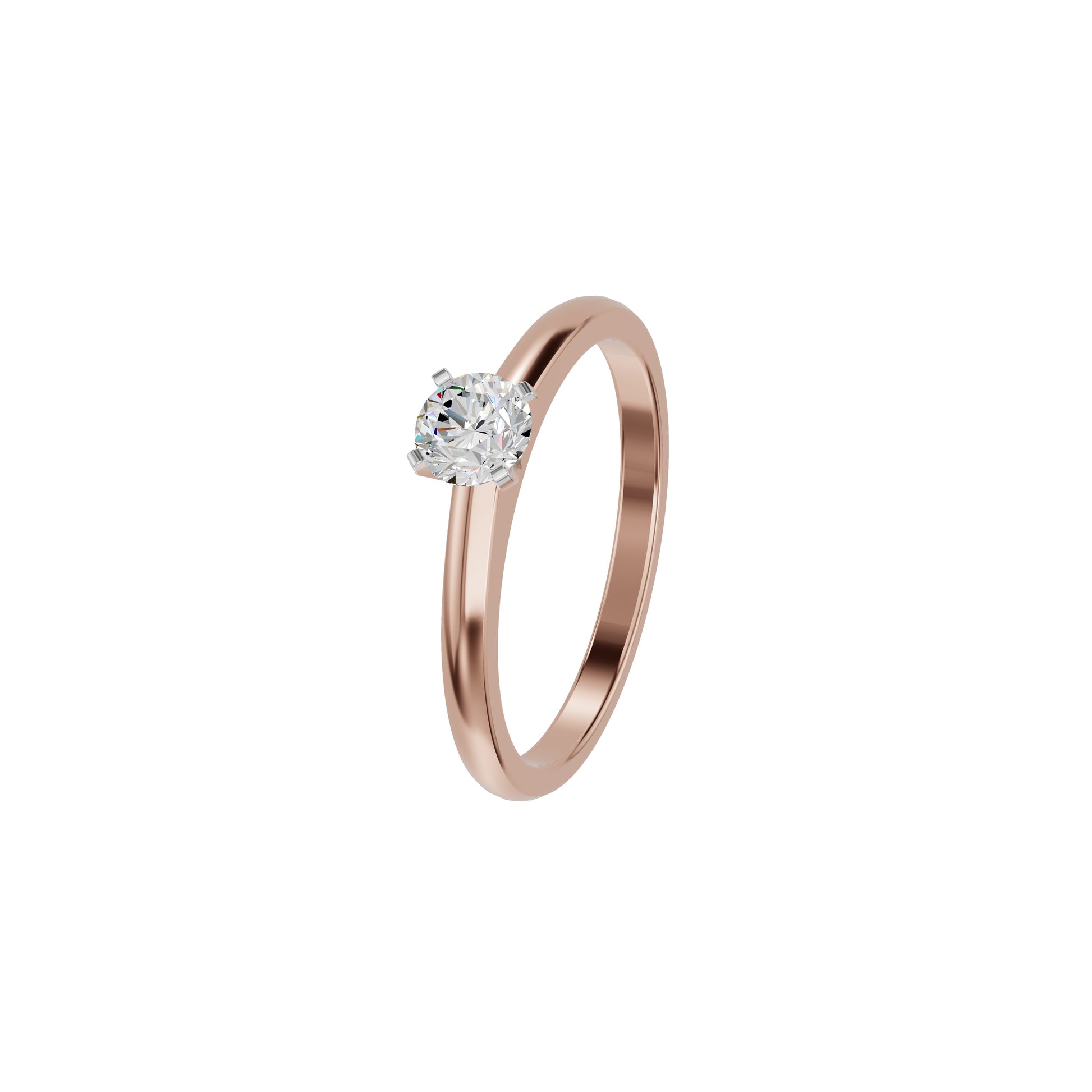 Infinite Classic Round Diamond Ring 18 KT / Rose Gold / 18