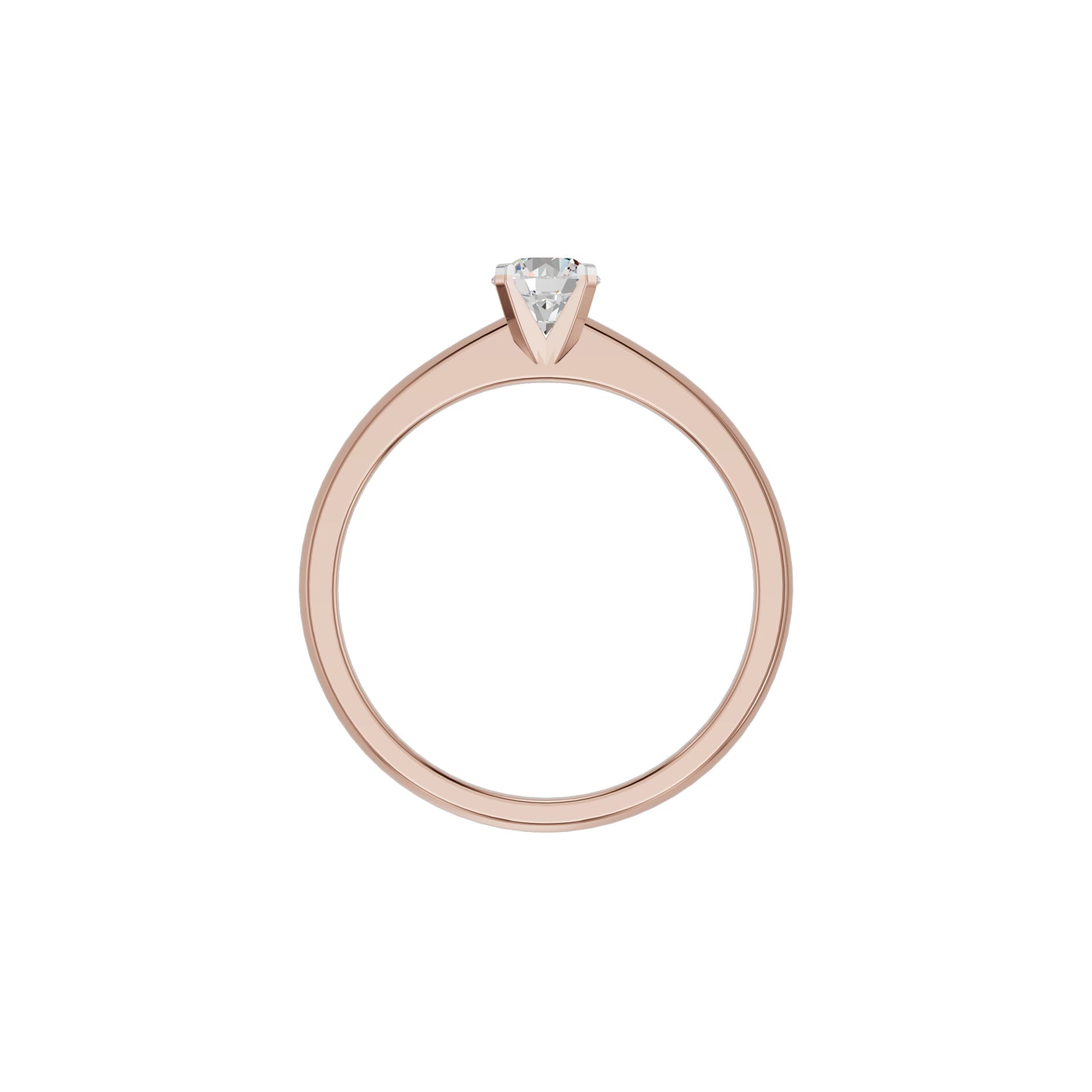 Infinite Classic Round Diamond Ring 18 KT / Rose Gold / 18