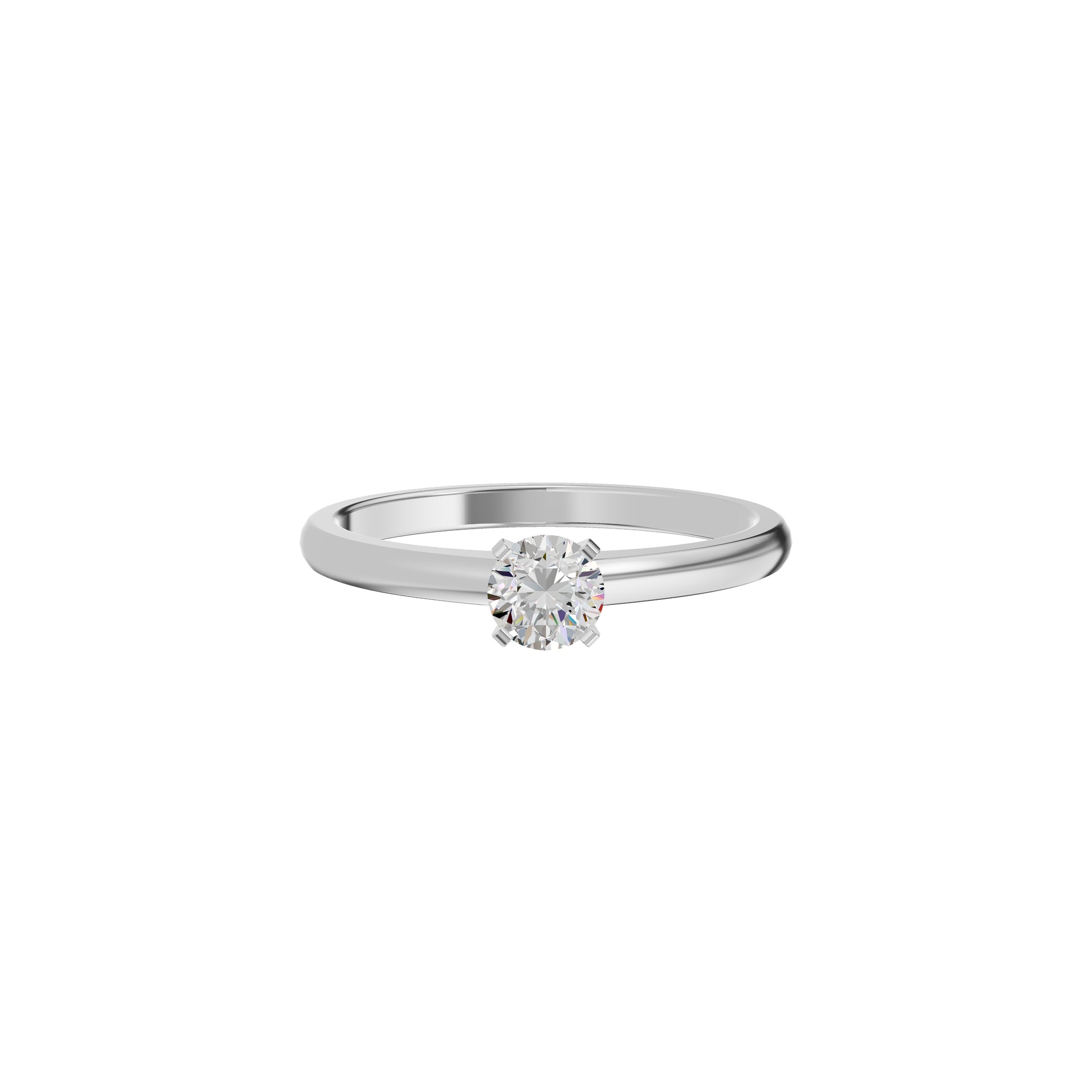 Infinite Classic Round Diamond Ring 18 KT / White Gold / 18