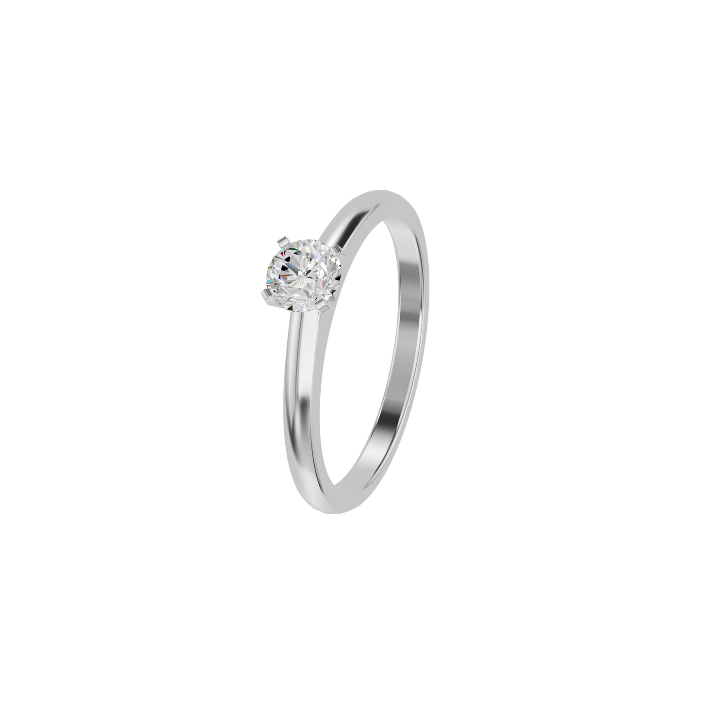 Infinite Classic Round Diamond Ring 18 KT / White Gold / 18