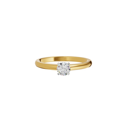 Infinite Classic Round Diamond Ring 18 KT / Yellow Gold / 18