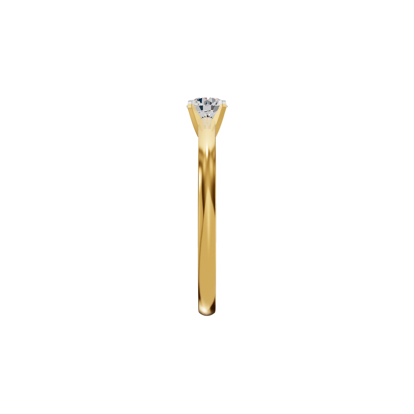 Infinite Classic Round Diamond Ring 18 KT / Yellow Gold / 18