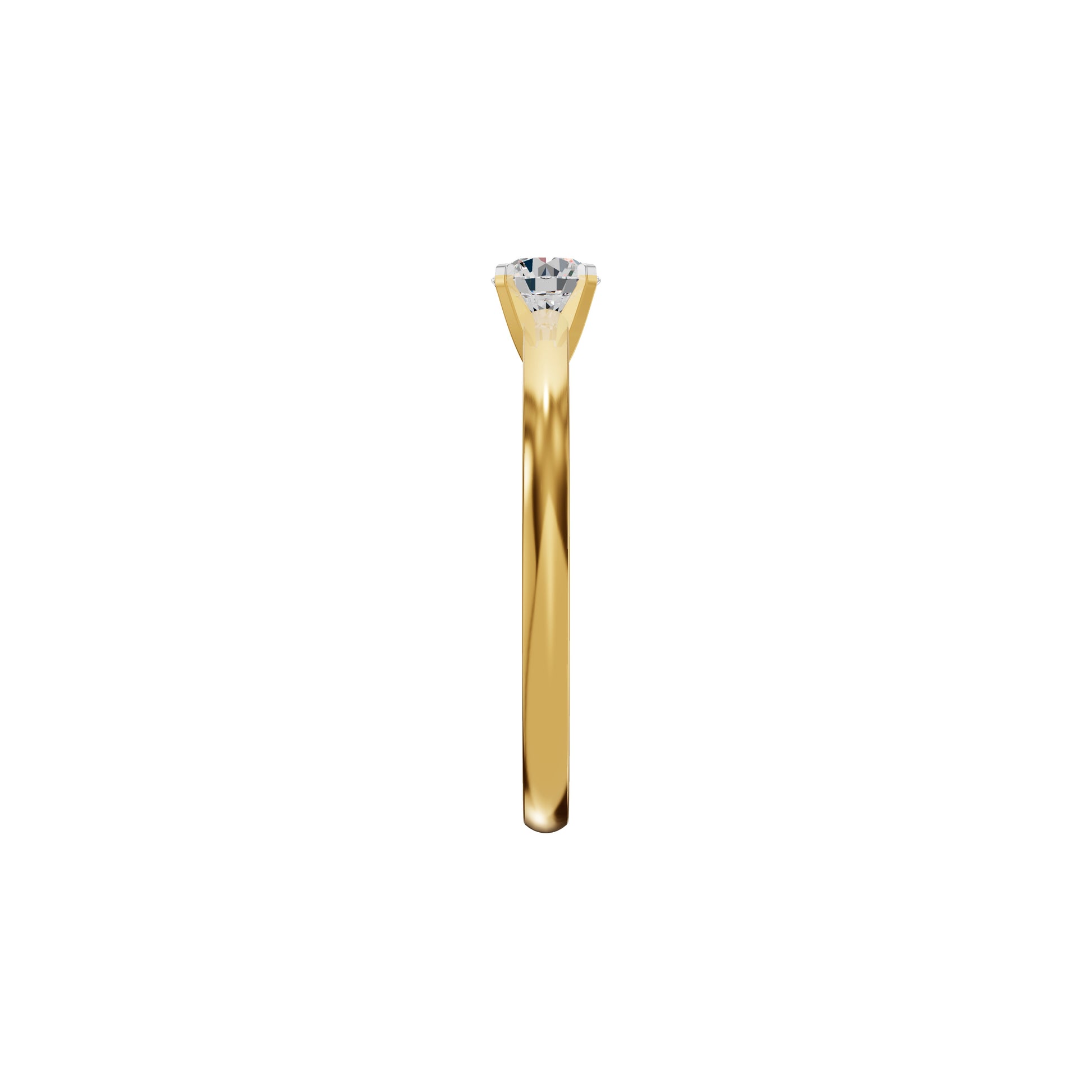 Infinite Classic Round Diamond Ring 18 KT / Yellow Gold / 18