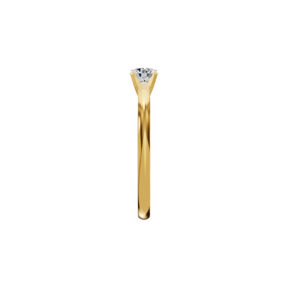 Infinite Classic Round Diamond Ring 18 KT / Yellow Gold / 18