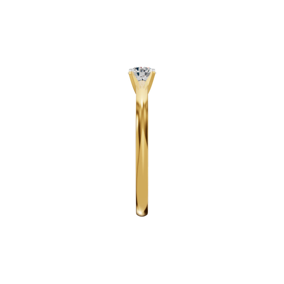 Infinite Classic Round Diamond Ring 18 KT / Yellow Gold / 18