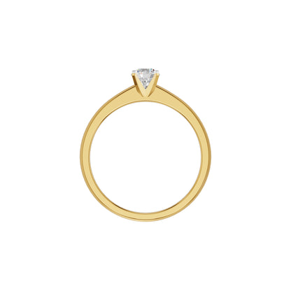 Infinite Classic Round Diamond Ring 18 KT / Yellow Gold / 18