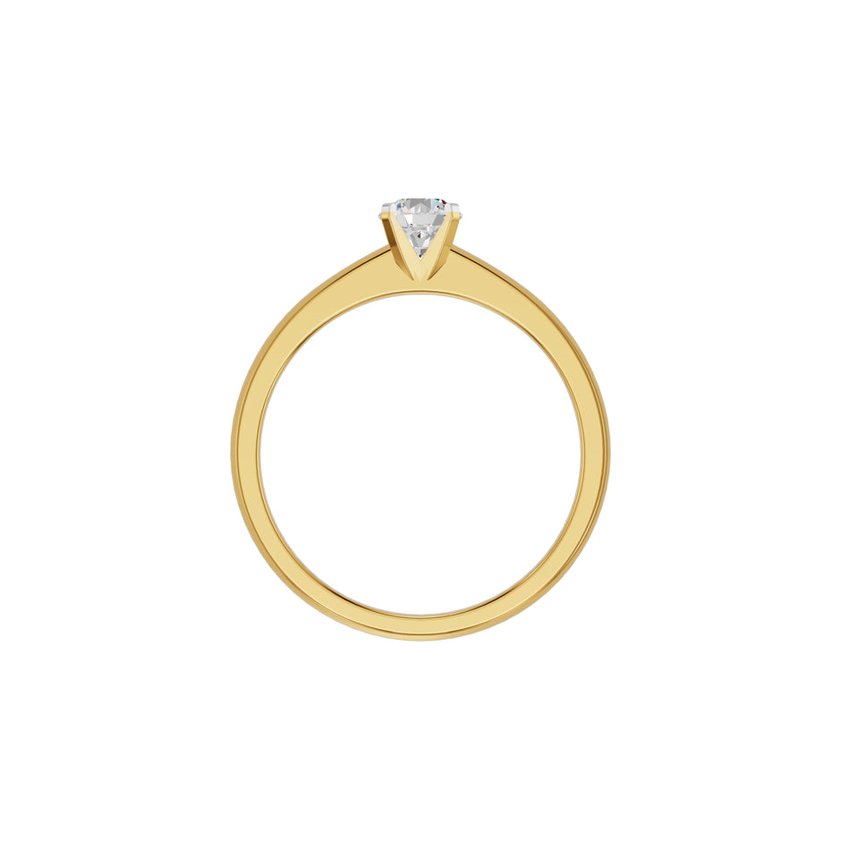Infinite Classic Round Diamond Ring 18 KT / Yellow Gold / 18