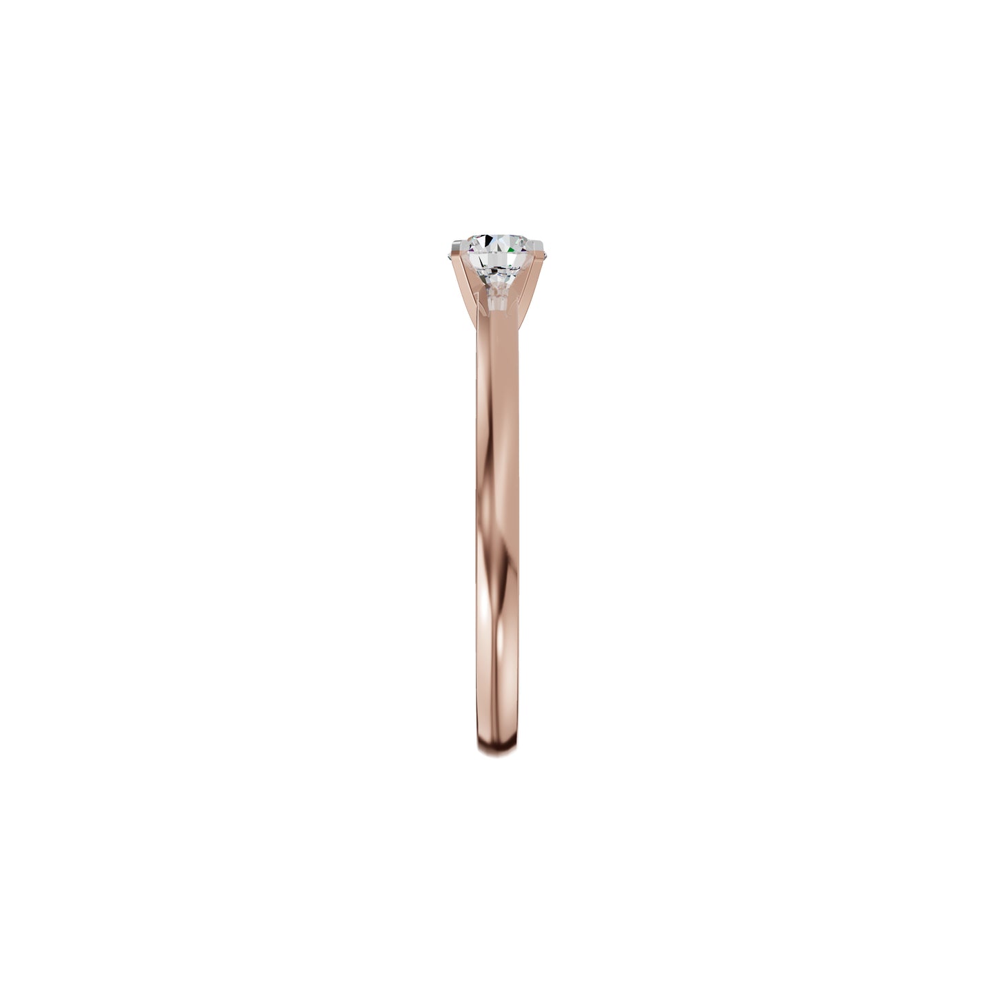 Emily Classic Round Diamond Ring 18 KT / Rose Gold / 18