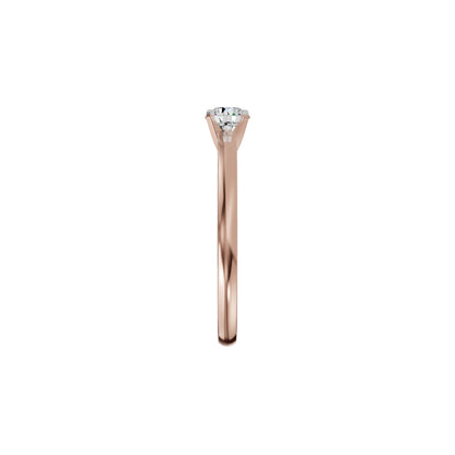 Emily Classic Round Diamond Ring 18 KT / Rose Gold / 18