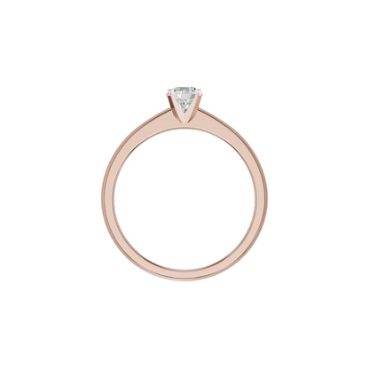 Emily Classic Round Diamond Ring 18 KT / Rose Gold / 18