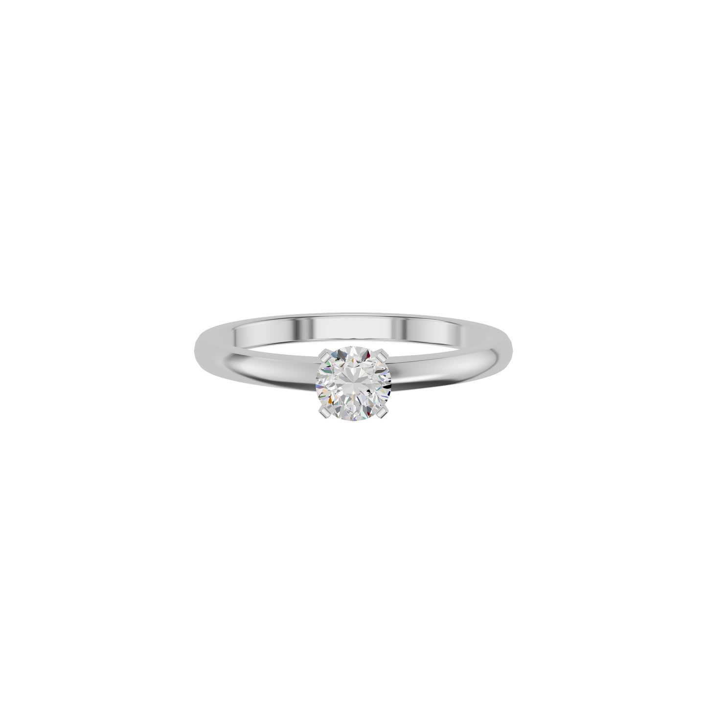 Emily Classic Round Diamond Ring 18 KT / White Gold / 18