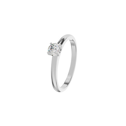 Emily Classic Round Diamond Ring 18 KT / White Gold / 18