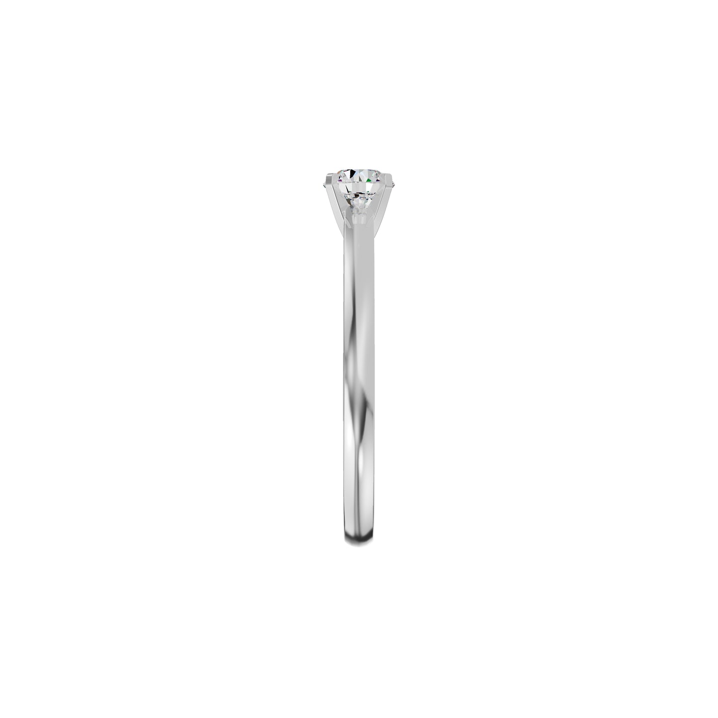 Emily Classic Round Diamond Ring 18 KT / White Gold / 18