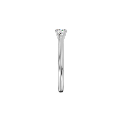 Emily Classic Round Diamond Ring 18 KT / White Gold / 18