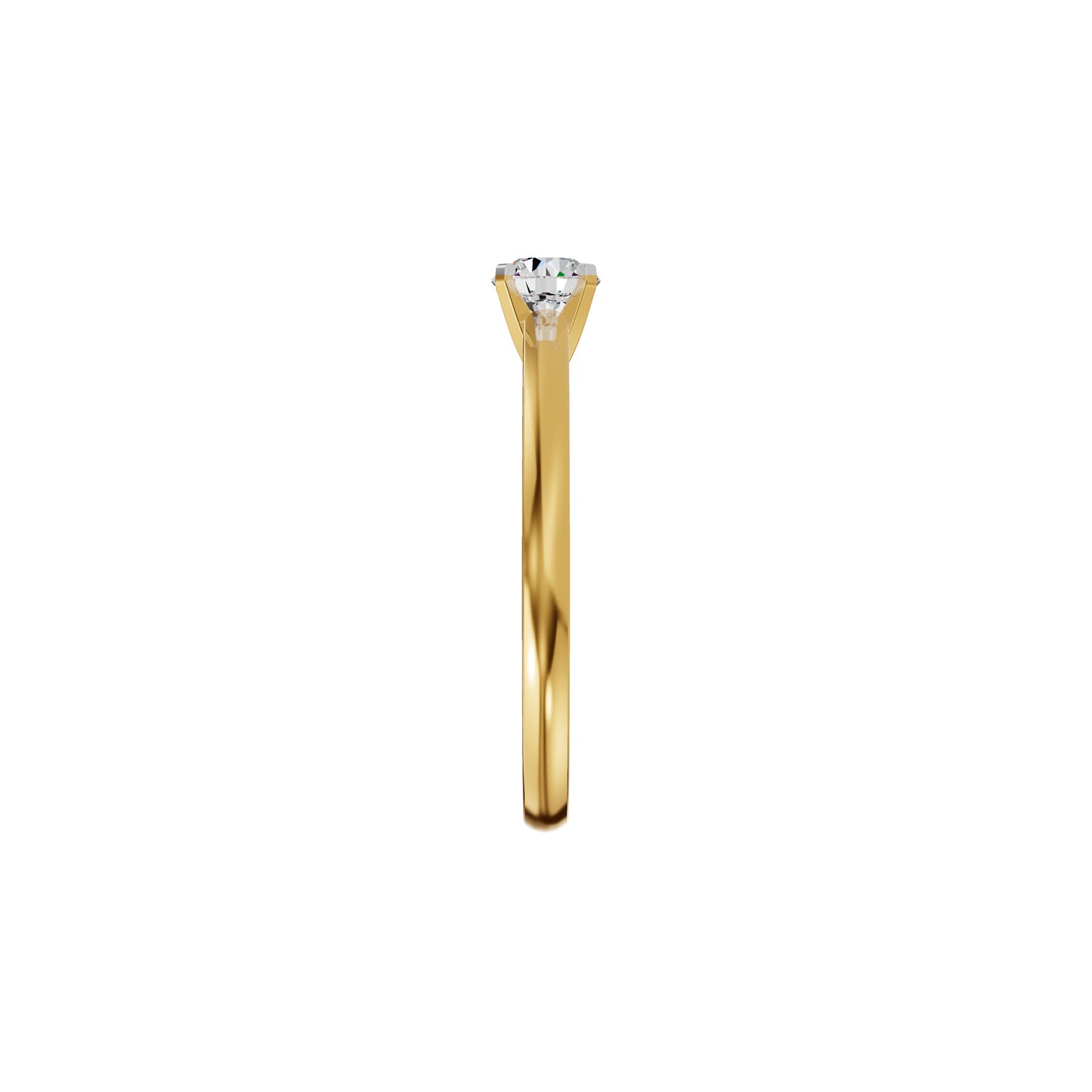 Emily Classic Round Diamond Ring 18 KT / Yellow Gold / 18