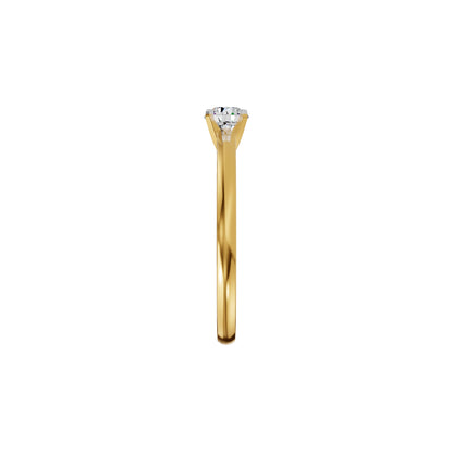 Emily Classic Round Diamond Ring 18 KT / Yellow Gold / 18
