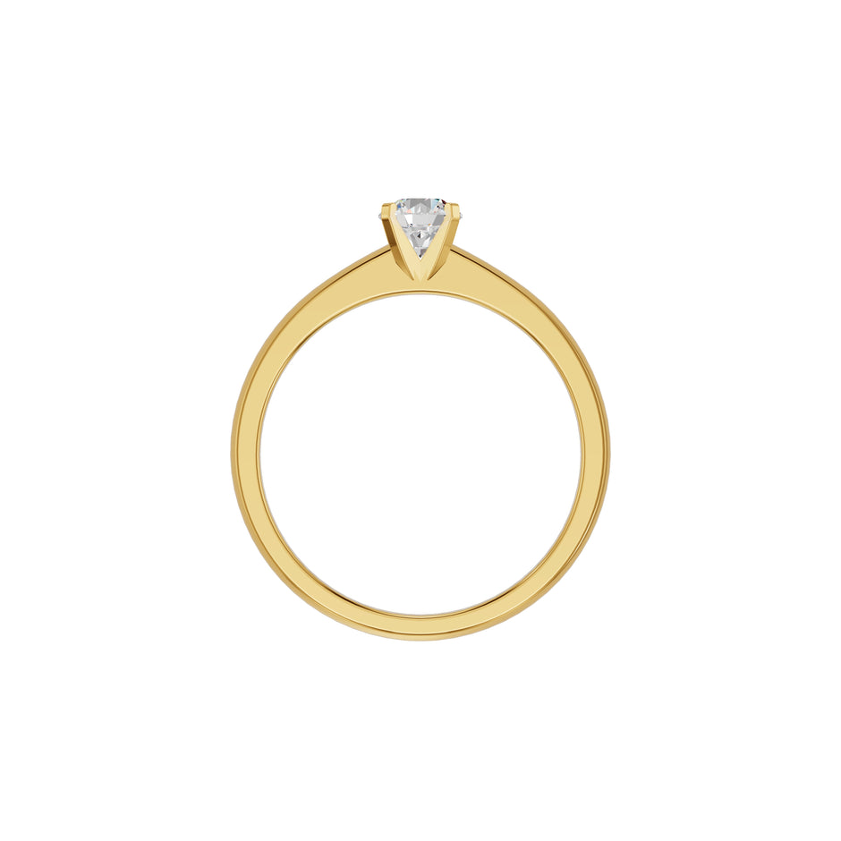 Emily Classic Round Diamond Ring 18 KT / Yellow Gold / 18