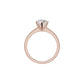 Princess Crown Diamond Ring 18 KT / Rose Gold / 18