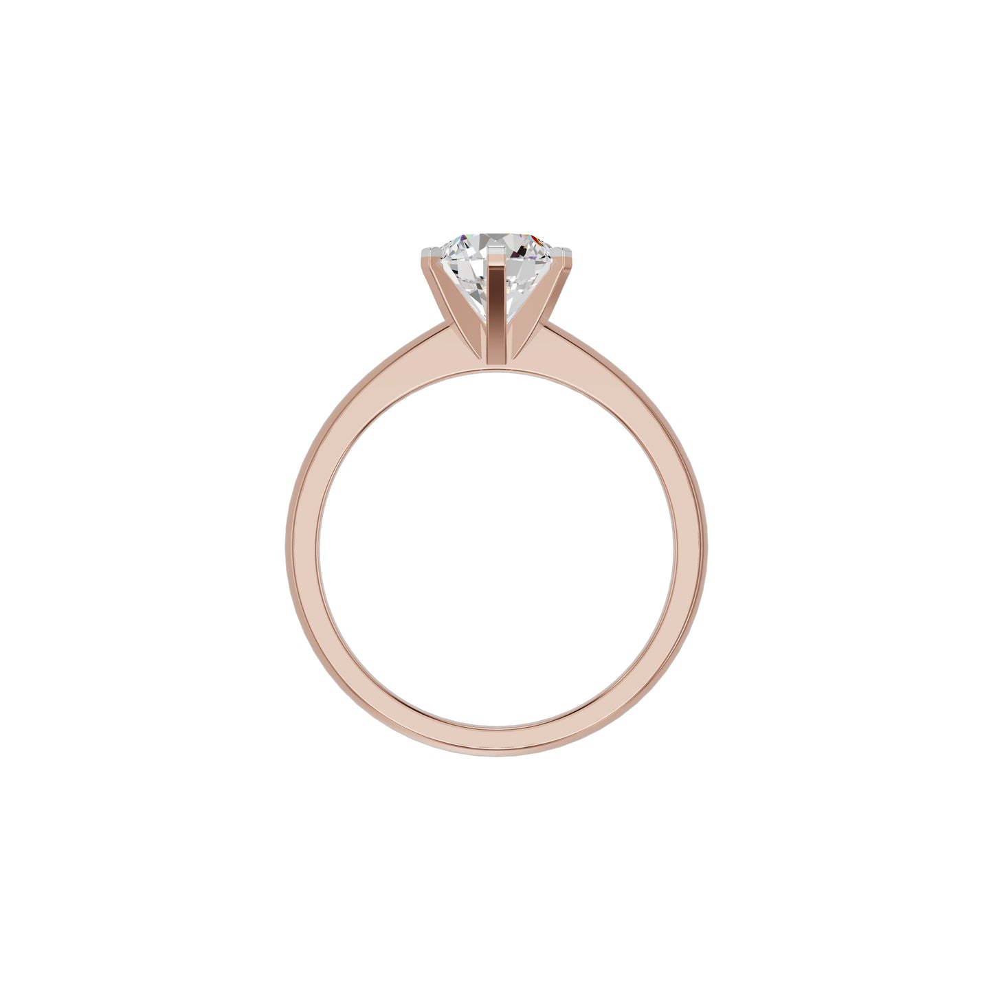 Princess Crown Diamond Ring 18 KT / Rose Gold / 18