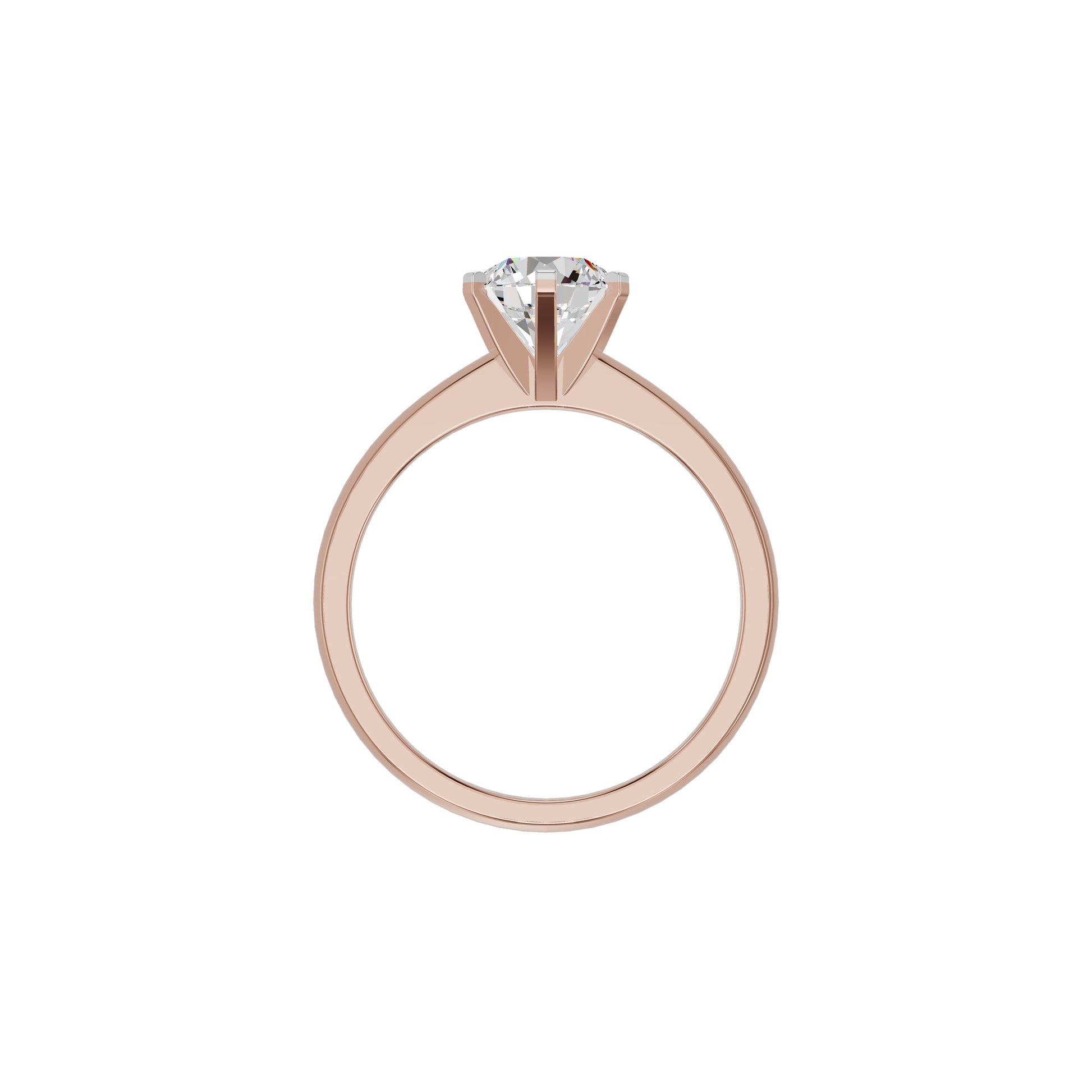 Princess Crown Diamond Ring 18 KT / Rose Gold / 18