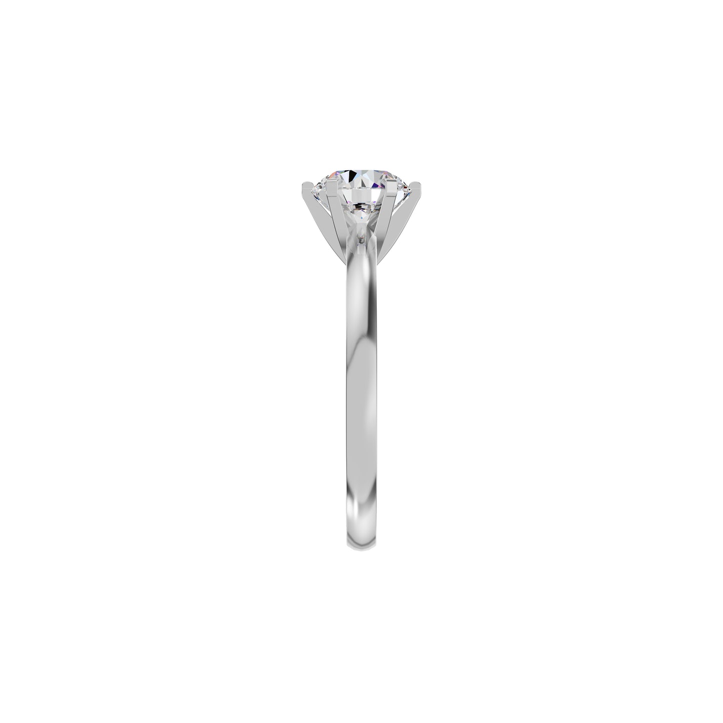 Princess Crown Diamond Ring 18 KT / White Gold / 18