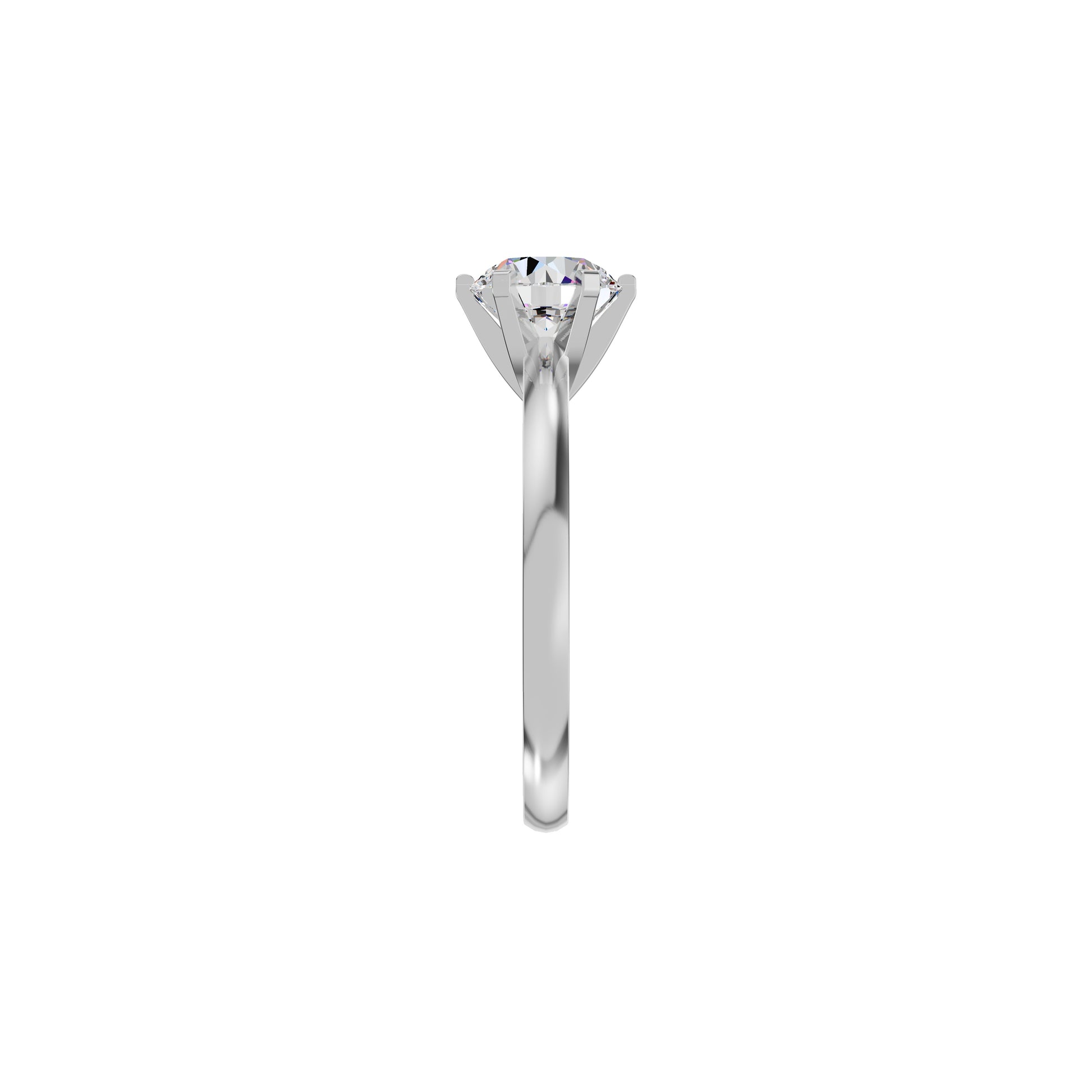 Princess Crown Diamond Ring 18 KT / White Gold / 18