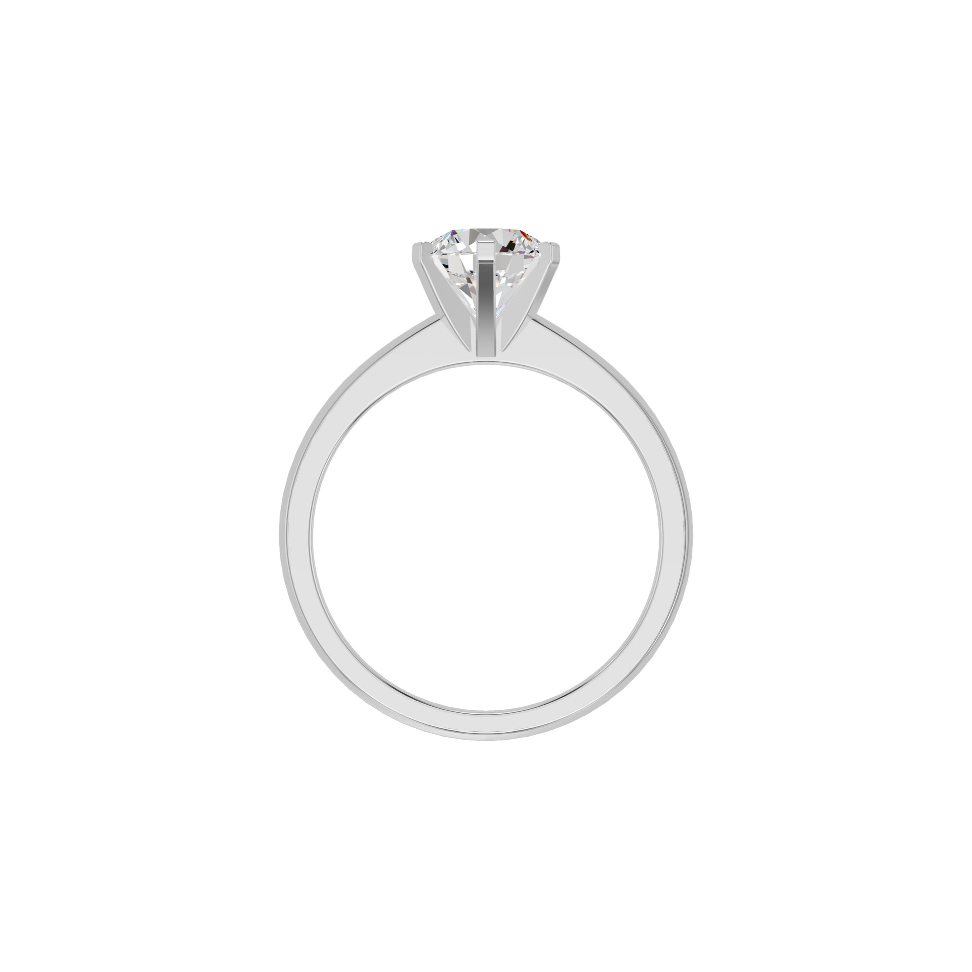 Princess Crown Diamond Ring 18 KT / White Gold / 18