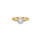 Princess Crown Diamond Ring 18 KT / Yellow Gold / 18