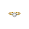 Princess Crown Diamond Ring 18 KT / Yellow Gold / 18