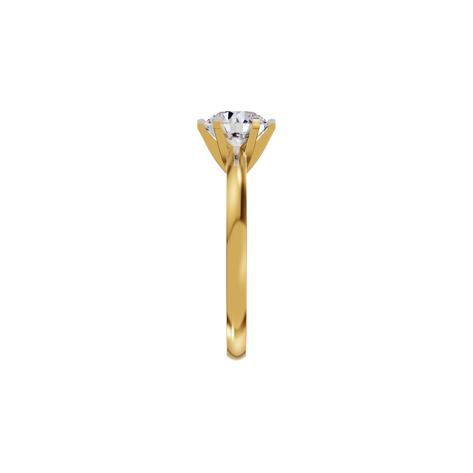 Princess Crown Diamond Ring 18 KT / Yellow Gold / 18