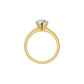Princess Crown Diamond Ring 18 KT / Yellow Gold / 18