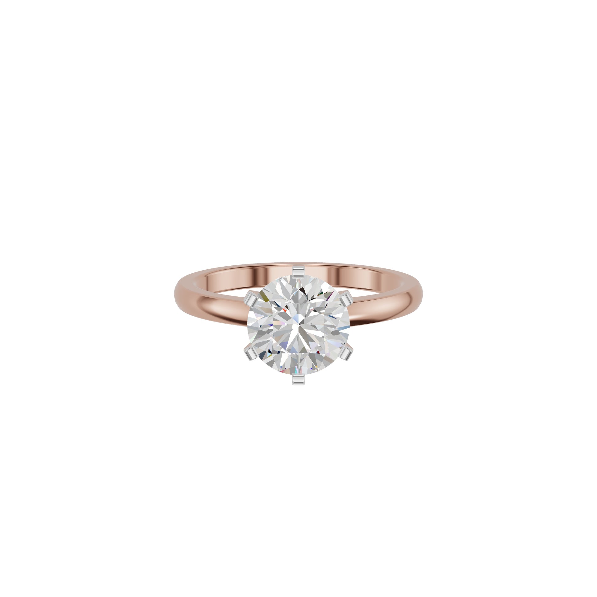 Contemporary Swirl Diamond Ring 18 KT / Rose Gold / 18
