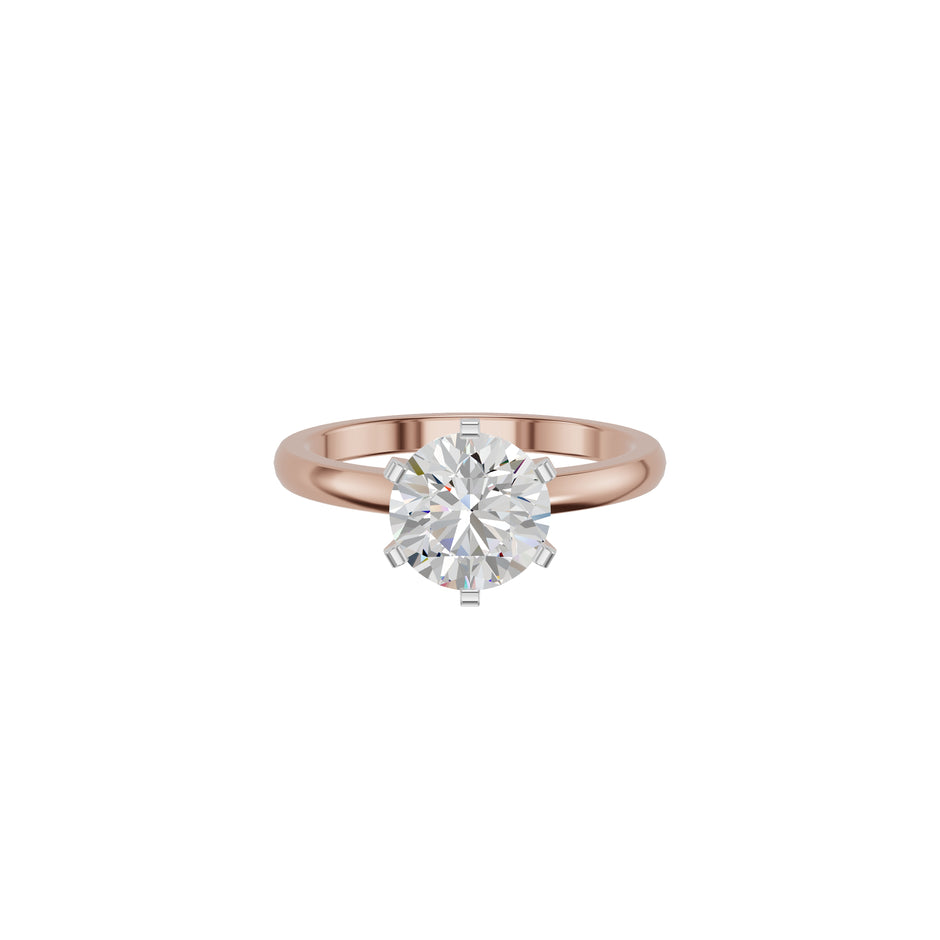 Contemporary Swirl Diamond Ring 18 KT / Rose Gold / 18