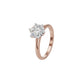 Contemporary Swirl Diamond Ring 18 KT / Rose Gold / 18