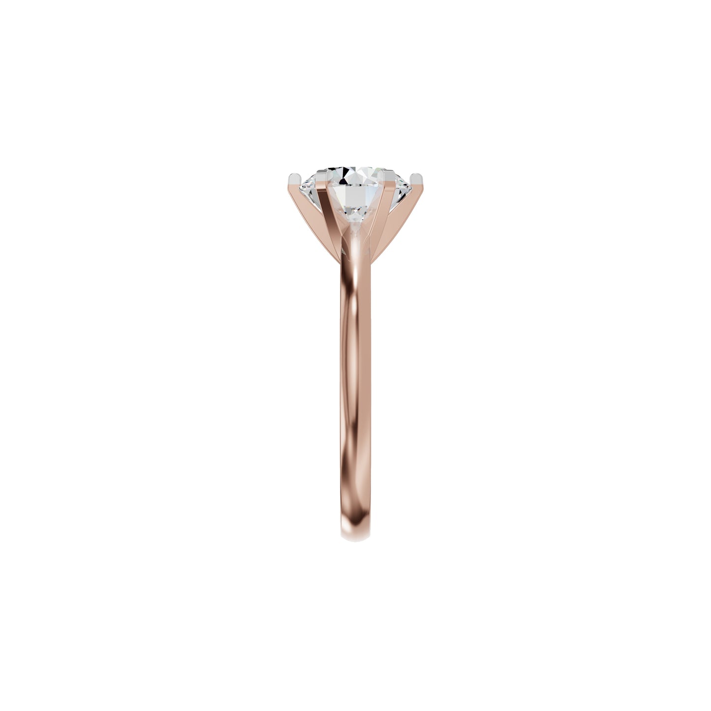 Contemporary Swirl Diamond Ring 18 KT / Rose Gold / 18