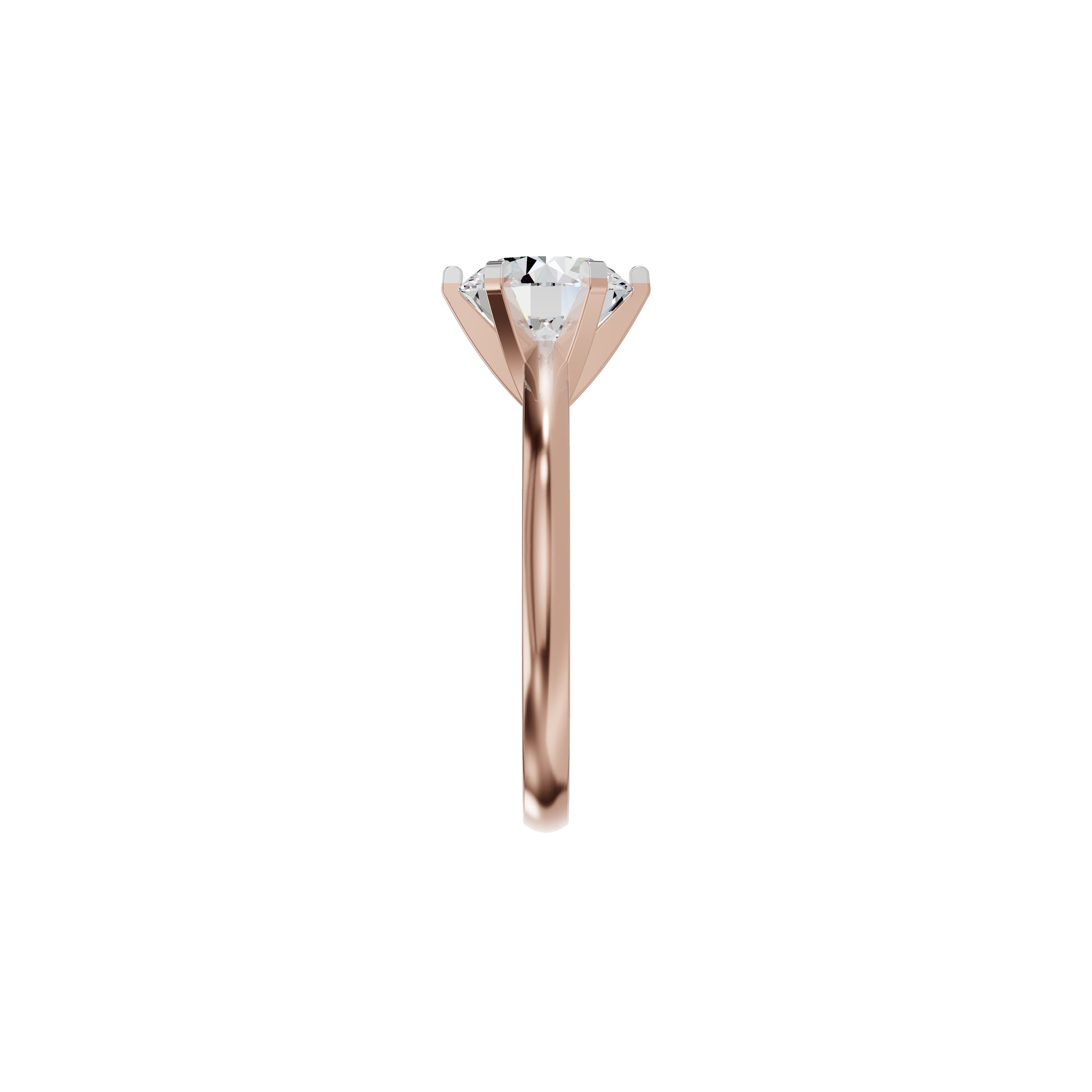Contemporary Swirl Diamond Ring 18 KT / Rose Gold / 18