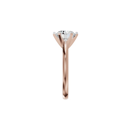 Contemporary Swirl Diamond Ring 18 KT / Rose Gold / 18