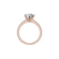 Contemporary Swirl Diamond Ring 18 KT / Rose Gold / 18