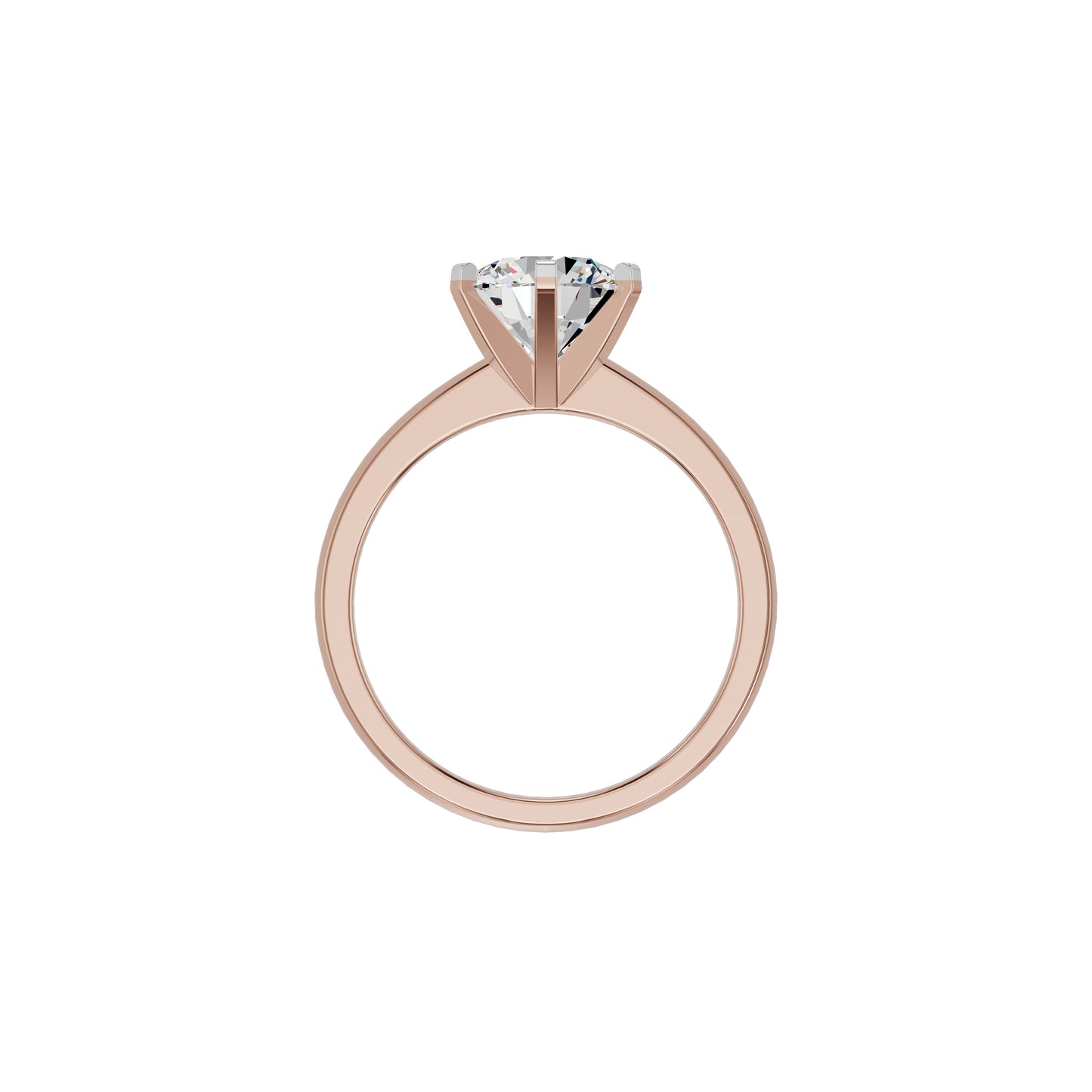 Contemporary Swirl Diamond Ring 18 KT / Rose Gold / 18