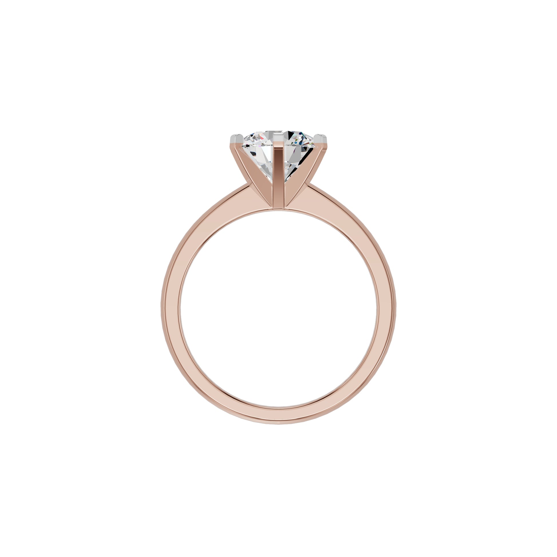 Contemporary Swirl Diamond Ring 18 KT / Rose Gold / 18