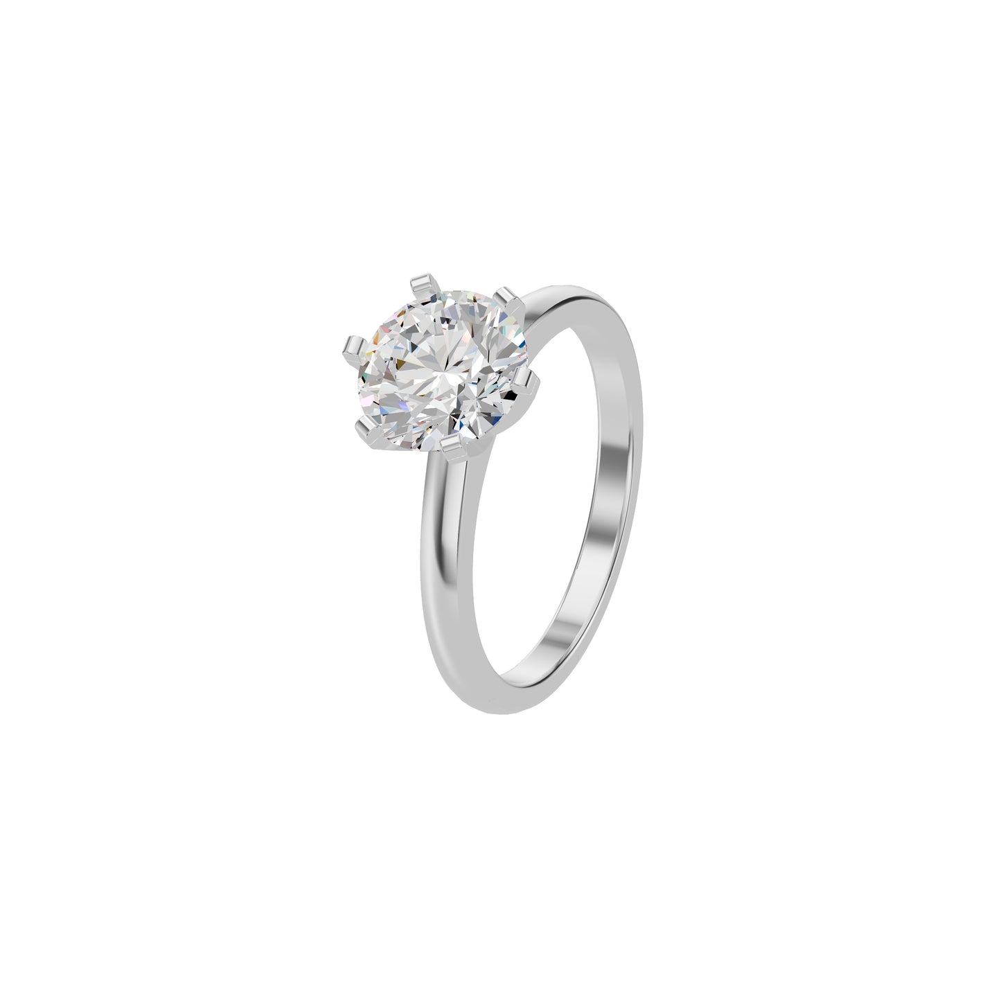 Contemporary Swirl Diamond Ring 18 KT / White Gold / 18