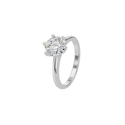 Contemporary Swirl Diamond Ring 18 KT / White Gold / 18
