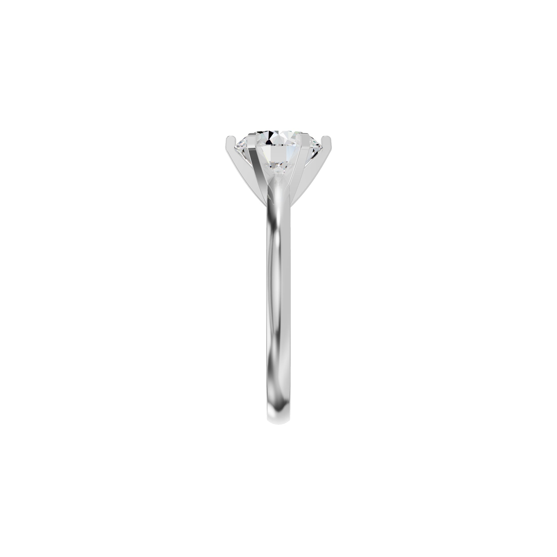 Contemporary Swirl Diamond Ring 18 KT / White Gold / 18