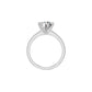 Contemporary Swirl Diamond Ring 18 KT / White Gold / 18