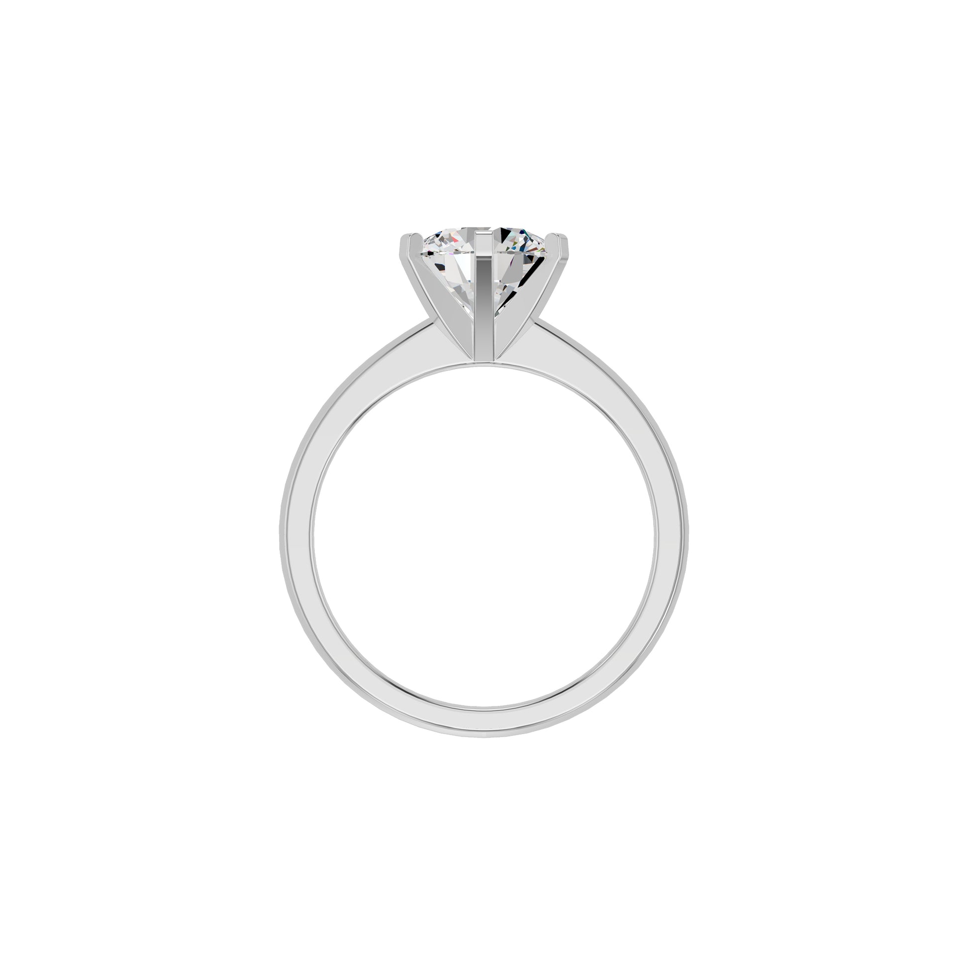 Contemporary Swirl Diamond Ring 18 KT / White Gold / 18
