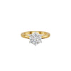 Contemporary Swirl Diamond Ring 18 KT / Yellow Gold / 18