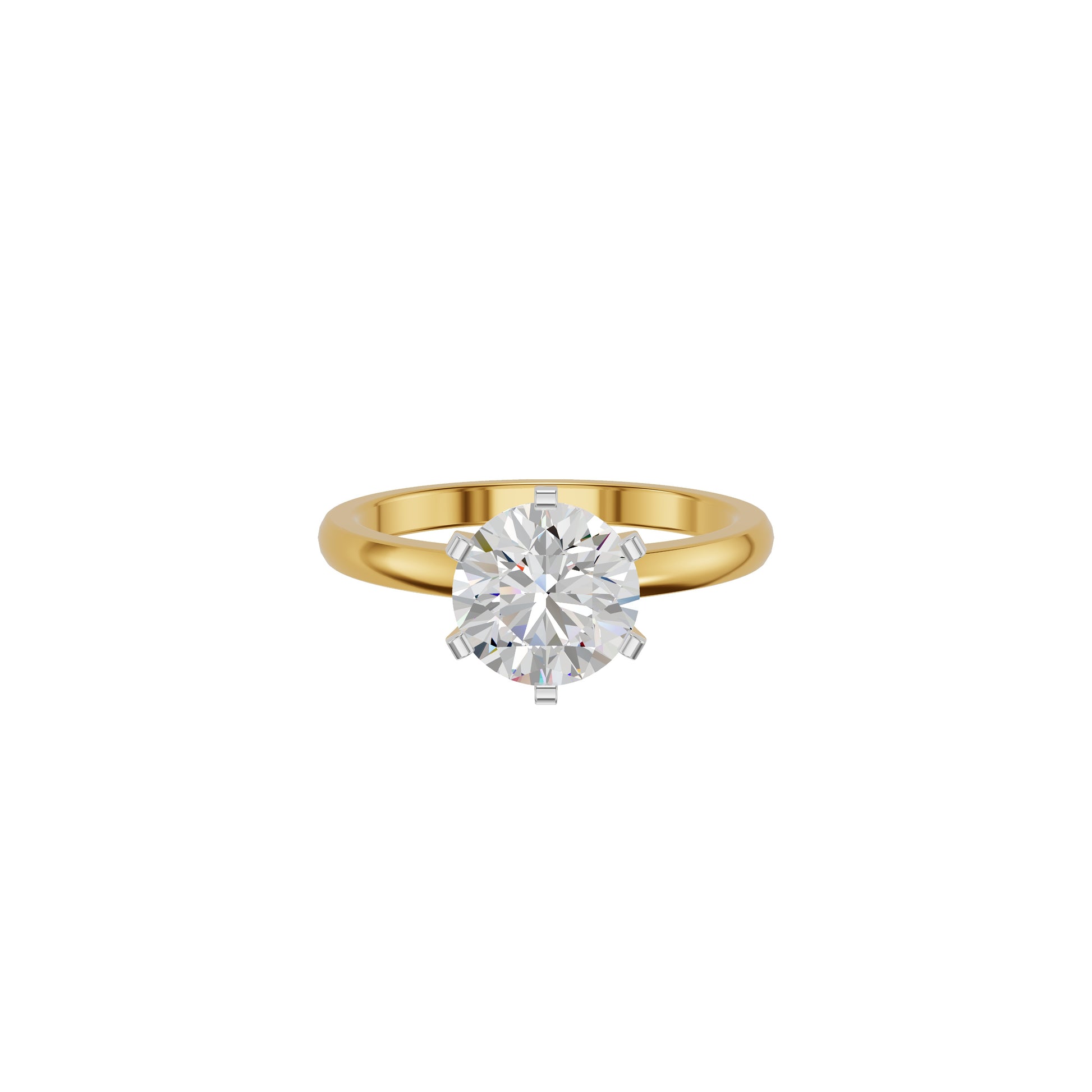Contemporary Swirl Diamond Ring 18 KT / Yellow Gold / 18
