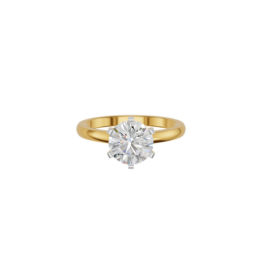 Contemporary Swirl Diamond Ring 18 KT / Yellow Gold / 18